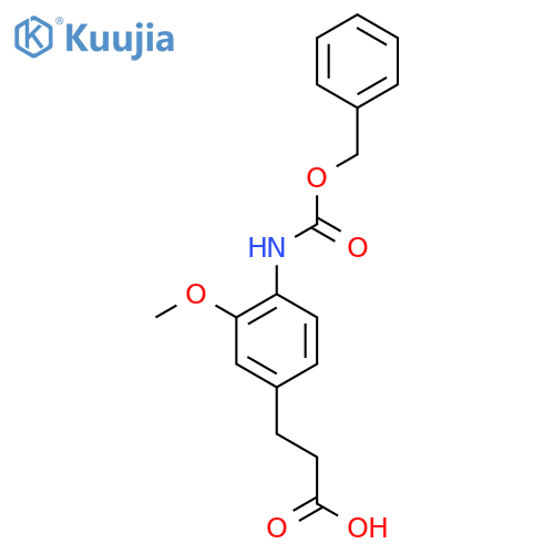 3-(4-{(benzyloxy)carbonylamino}-3-methoxyphenyl)propanoic acid structure