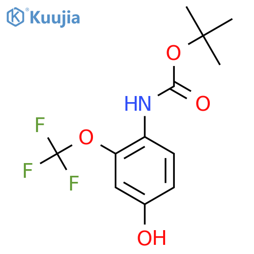 tert-butyl N-4-hydroxy-2-(trifluoromethoxy)phenylcarbamate structure
