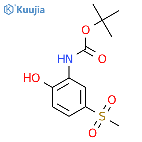 tert-butyl N-(2-hydroxy-5-methanesulfonylphenyl)carbamate structure