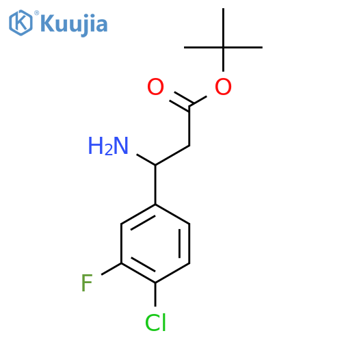 Tert-butyl 3-amino-3-(4-chloro-3-fluorophenyl)propanoate structure
