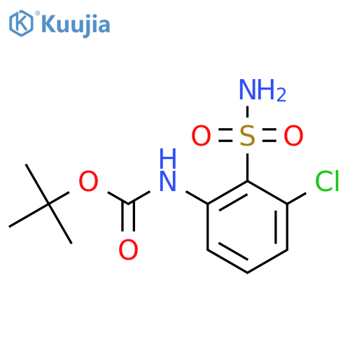 tert-butyl N-(3-chloro-2-sulfamoylphenyl)carbamate structure