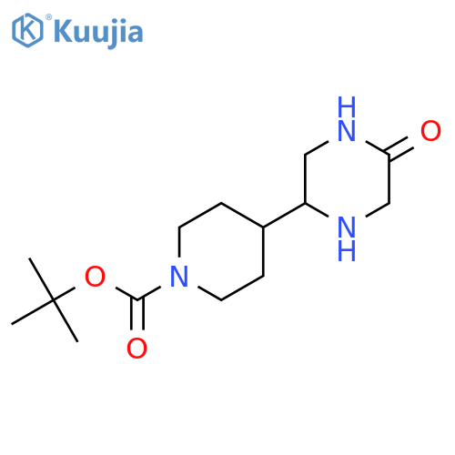 Tert-butyl 4-(5-oxopiperazin-2-yl)piperidine-1-carboxylate structure