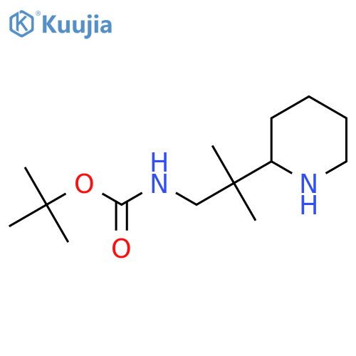 tert-butyl N-2-methyl-2-(piperidin-2-yl)propylcarbamate structure