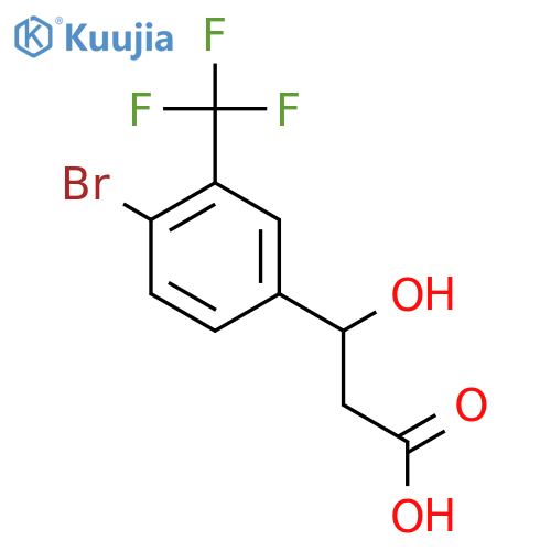 3-(4-Bromo-3-(trifluoromethyl)phenyl)-3-hydroxypropanoic acid structure