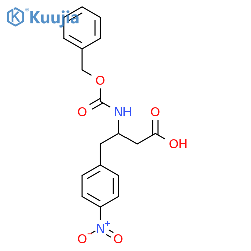 3-{(benzyloxy)carbonylamino}-4-(4-nitrophenyl)butanoic acid structure