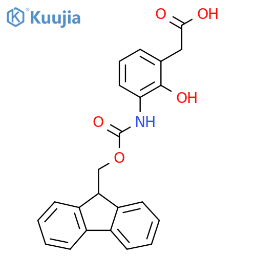 2-3-({(9H-fluoren-9-yl)methoxycarbonyl}amino)-2-hydroxyphenylacetic acid structure