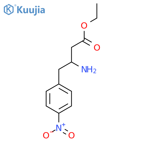 Ethyl 3-amino-4-(4-nitrophenyl)butanoate structure