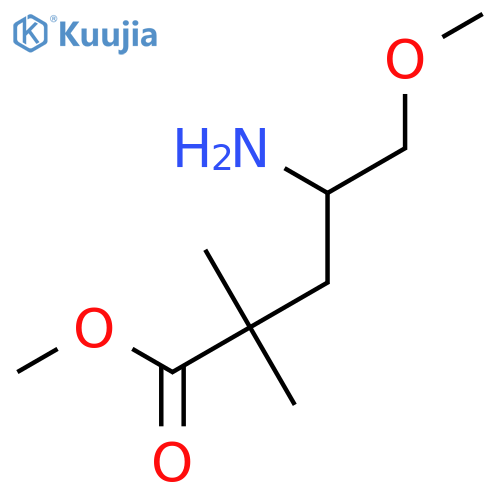 methyl 4-amino-5-methoxy-2,2-dimethylpentanoate structure