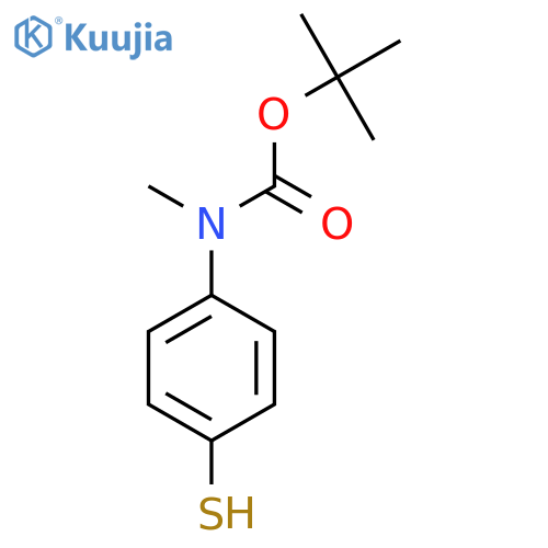 tert-butyl N-methyl-N-(4-sulfanylphenyl)carbamate structure