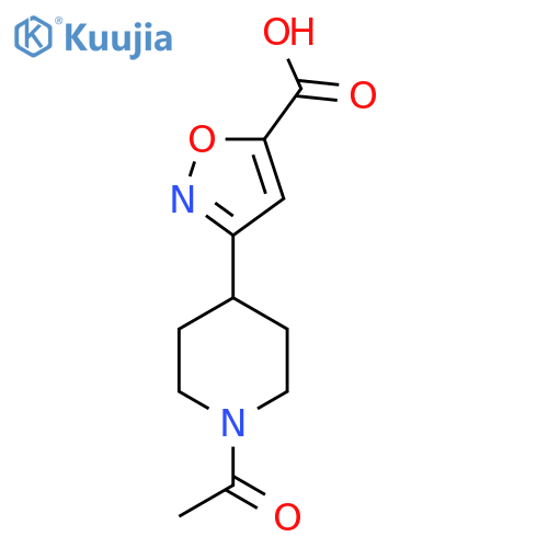 3-(1-Acetylpiperidin-4-yl)-1,2-oxazole-5-carboxylic acid structure