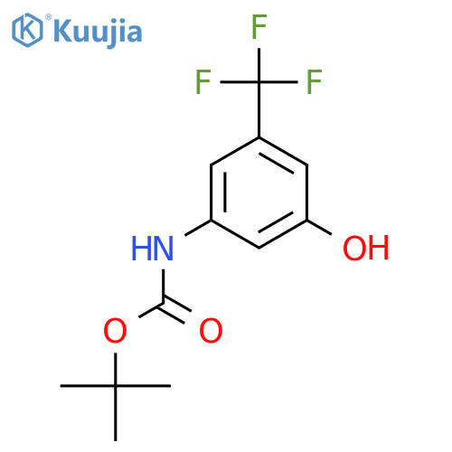 tert-butyl N-3-hydroxy-5-(trifluoromethyl)phenylcarbamate structure