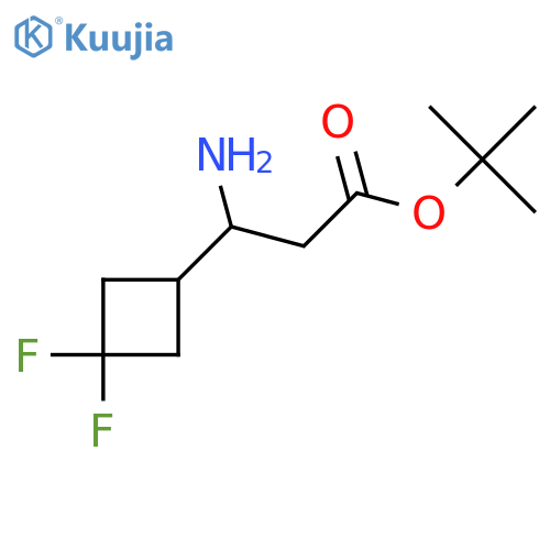 Tert-butyl 3-amino-3-(3,3-difluorocyclobutyl)propanoate structure