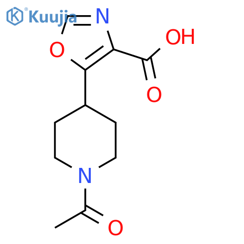 5-(1-Acetylpiperidin-4-yl)-1,3-oxazole-4-carboxylic acid structure