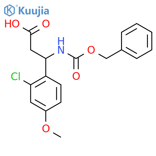 3-{[(Benzyloxy)carbonyl]amino}-3-(2-chloro-4-methoxyphenyl)propanoic acid structure