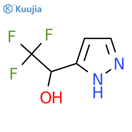 2,2,2-trifluoro-1-(1H-pyrazol-5-yl)ethan-1-ol structure