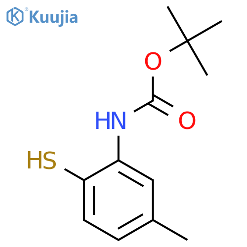 tert-butyl N-(5-methyl-2-sulfanylphenyl)carbamate structure
