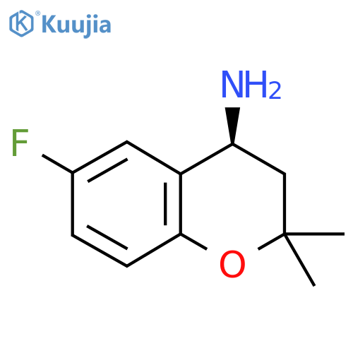 (4S)-6-Fluoro-2,2-dimethyl-3,4-dihydro-2H-1-benzopyran-4-amine structure
