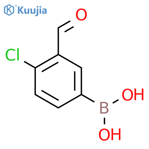 (4-Chloro-3-formylphenyl)boronic acid structure