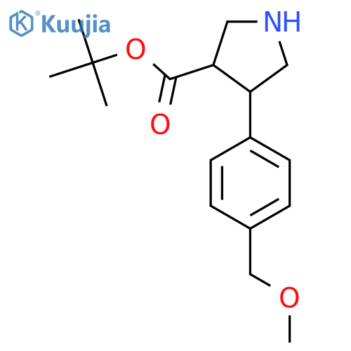 tert-butyl 4-4-(methoxymethyl)phenylpyrrolidine-3-carboxylate structure