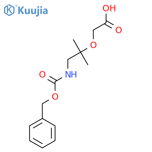 2-[(1-{[(Benzyloxy)carbonyl]amino}-2-methylpropan-2-yl)oxy]acetic acid structure