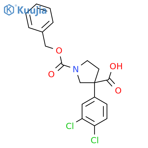 1-(benzyloxy)carbonyl-3-(3,4-dichlorophenyl)pyrrolidine-3-carboxylic acid structure