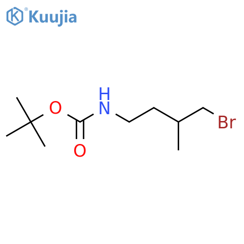tert-butyl N-(4-bromo-3-methylbutyl)carbamate structure
