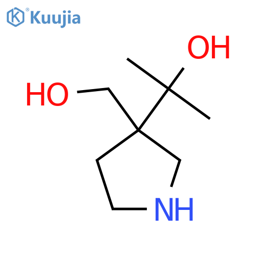 2-[3-(Hydroxymethyl)pyrrolidin-3-yl]propan-2-ol structure
