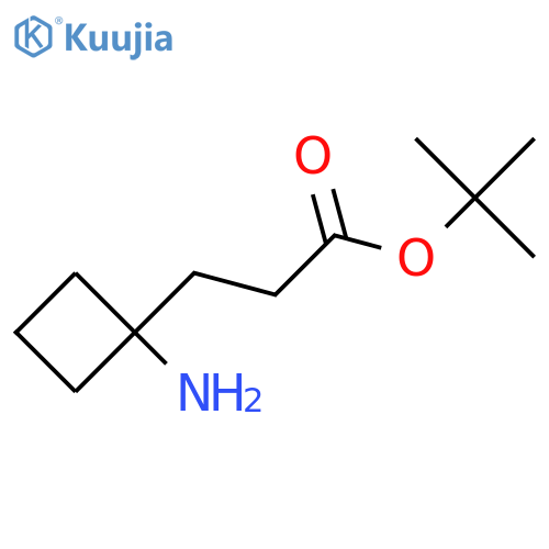 tert-butyl 3-(1-aminocyclobutyl)propanoate structure