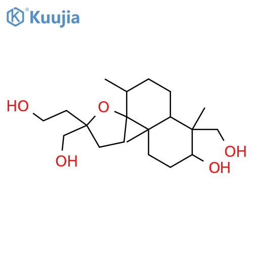 Spiro[furan-2(3H),1'(2'H)-naphthalene]-5,5'-dimethanol,decahydro-6'-hydroxy-5-(2-hydroxyethyl)-2',5',8'a-trimethyl-,(1'R,2'R,4'aS,5S,5'R,6'S,8'aS)- structure