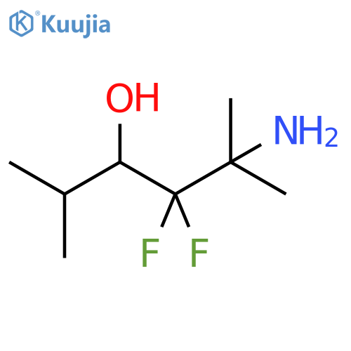 5-Amino-4,4-difluoro-2,5-dimethylhexan-3-ol structure