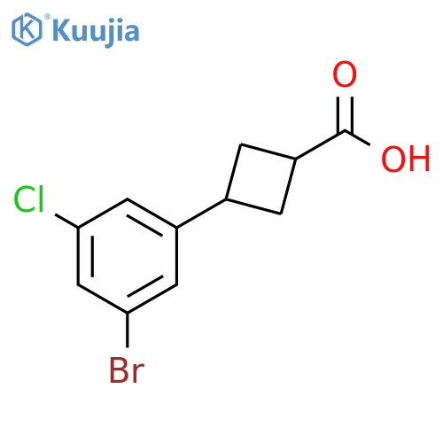 3-(3-bromo-5-chlorophenyl)cyclobutane-1-carbox
ylic acid structure