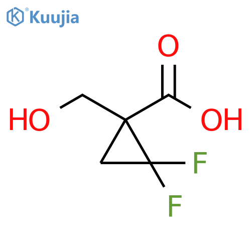 Cyclopropanecarboxylic acid, 2,2-difluoro-1-(hydroxymethyl)- structure