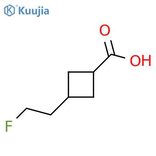 3-(2-Fluoroethyl)cyclobutane-1-carboxylic acid structure