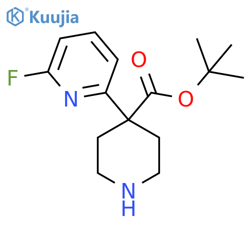 Tert-butyl 4-(6-fluoropyridin-2-yl)piperidine-4-carboxylate structure