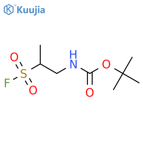 tert-butyl N-[2-(fluorosulfonyl)propyl]carbamate structure