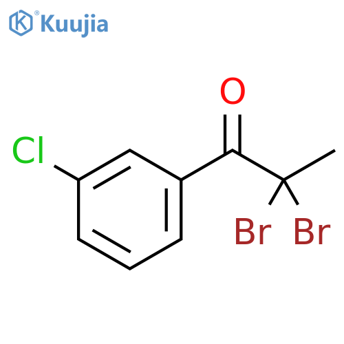 2,2-Dibromo-1-(3-chlorophenyl)propan-1-one structure