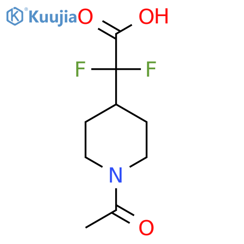 2-(1-Acetylpiperidin-4-yl)-2,2-difluoroacetic acid structure