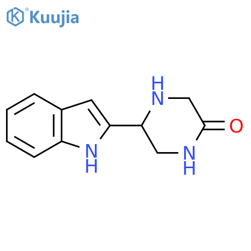 5-(1H-indol-2-yl)piperazin-2-one structure