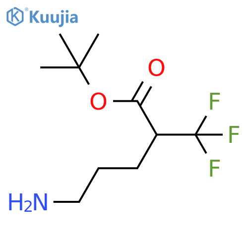 Tert-butyl 5-amino-2-(trifluoromethyl)pentanoate structure