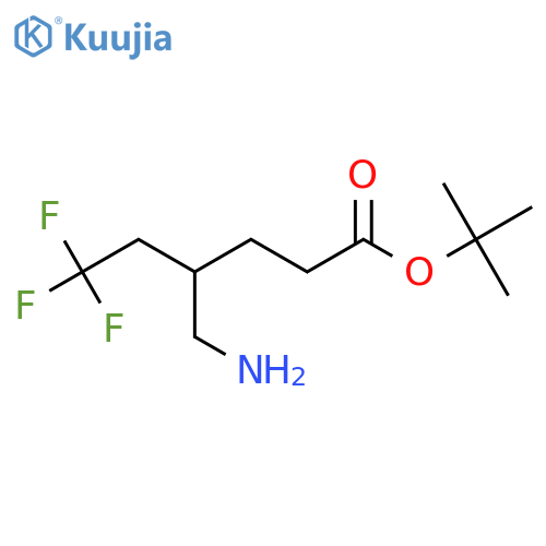 Tert-butyl 4-(aminomethyl)-6,6,6-trifluorohexanoate structure