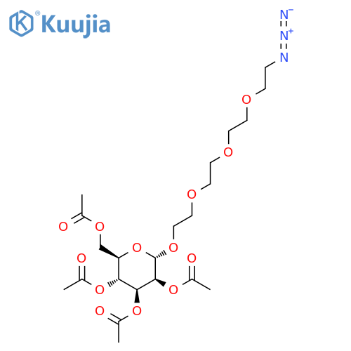 (2-(2-(2-(2-Azidoethoxy)ethoxy)ethoxy)ethyl)-2,3,4,6-tetra-O-acetyl-alpha-D-mannopyranoside structure