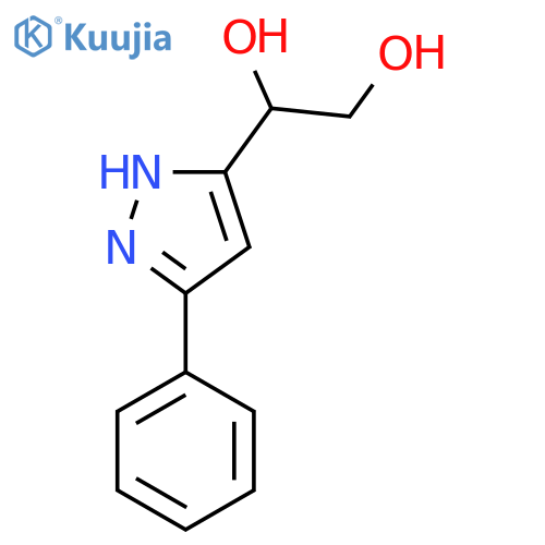 1-(3-phenyl-1H-pyrazol-5-yl)ethane-1,2-diol structure