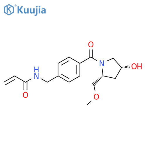 N-[[4-[[(2R,4R)-4-Hydroxy-2-(methoxymethyl)-1-pyrrolidinyl]carbonyl]phenyl]methyl]-2-propenamide structure