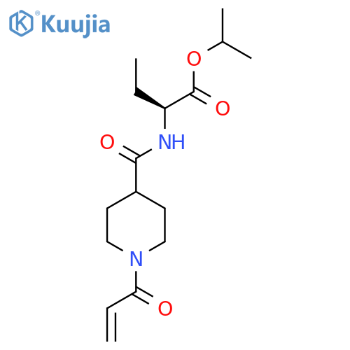 Propan-2-yl (2S)-2-[(1-prop-2-enoylpiperidine-4-carbonyl)amino]butanoate structure
