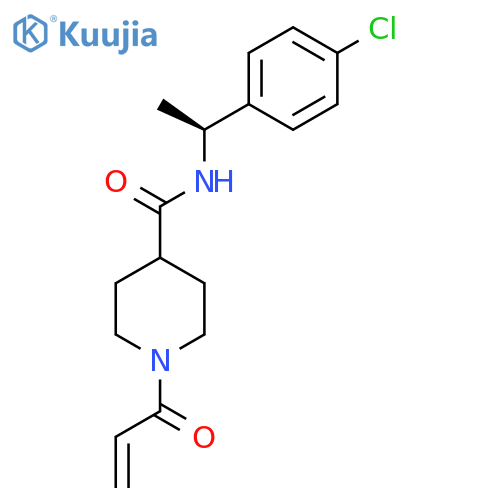 N-[(1S)-1-(4-Chlorophenyl)ethyl]-1-prop-2-enoylpiperidine-4-carboxamide structure