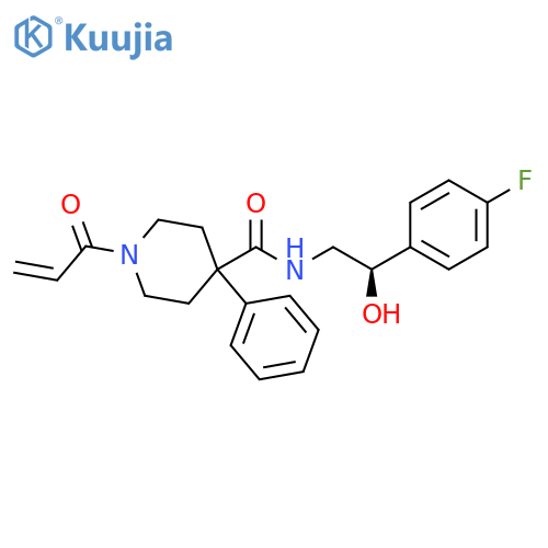N-[(2R)-2-(4-Fluorophenyl)-2-hydroxyethyl]-1-(1-oxo-2-propen-1-yl)-4-phenyl-4-piperidinecarboxamide structure