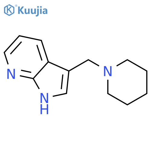 1-{1H-pyrrolo2,3-bpyridin-3-ylmethyl}piperidine structure
