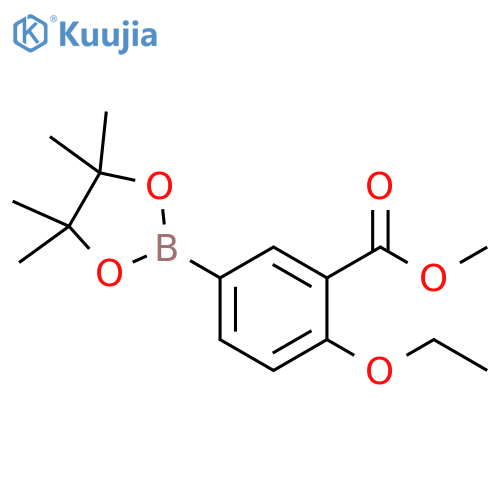 Benzoic acid, 2-ethoxy-5-(4,4,5,5-tetramethyl-1,3,2-dioxaborolan-2-yl)-, methyl ester structure