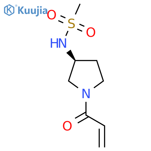 N-(3S)-1-(prop-2-enoyl)pyrrolidin-3-ylmethanesulfonamide structure
