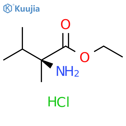 ethyl (2S)-2-amino-2,3-dimethylbutanoate hydrochloride structure